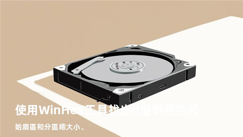 使用WinHex工具找出d盤對應的起始扇區和分區總大小、