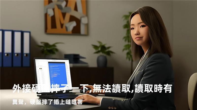 外接硬盤摔了一下,無法讀取,讀取時有異聲，硬盤摔了插上噠噠響