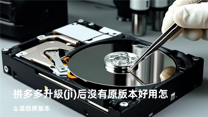拼多多升級(jí)后沒有原版本好用怎么退回原版本