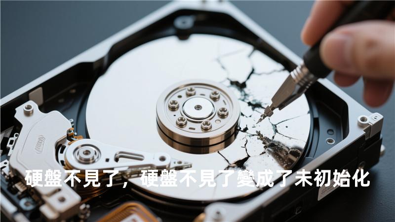 硬盤不見了，硬盤不見了變成了未初始化