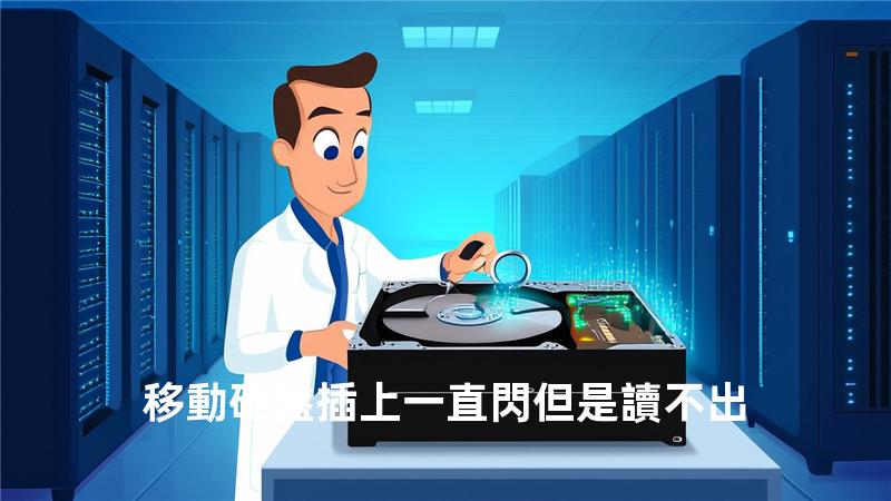 移動硬盤插上一直閃但是讀不出