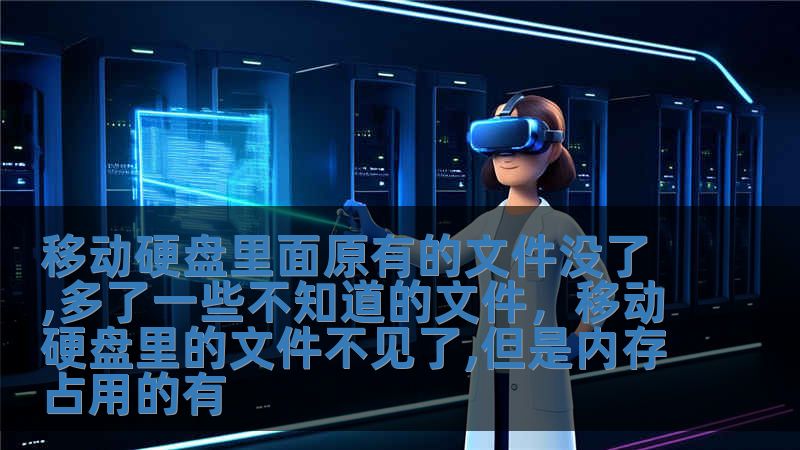 移動硬盤里面原有的文件沒了,多了一些不知道的文件，移動硬盤里的文件不見了,但是內存占用的有