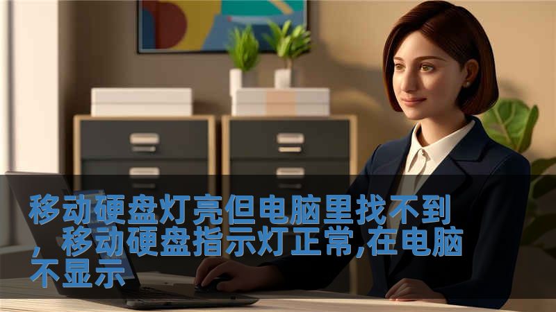 移動硬盤燈亮但電腦里找不到，移動硬盤指示燈正常,在電腦不顯示