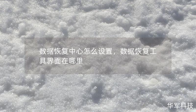 數(shù)據(jù)恢復(fù)中心怎么設(shè)置，數(shù)據(jù)恢復(fù)工具界面在哪里