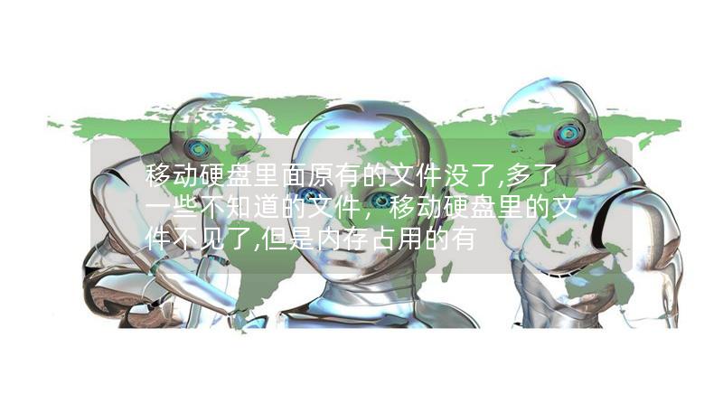 移動硬盤里面原有的文件沒了,多了一些不知道的文件，移動硬盤里的文件不見了,但是內存占用的有