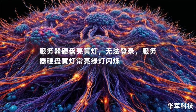 服務器硬盤亮黃燈，無法登錄，服務器硬盤黃燈常亮綠燈閃爍