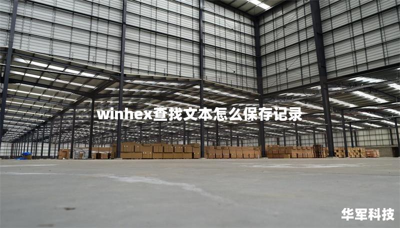 winhex查找文本怎么保存記錄